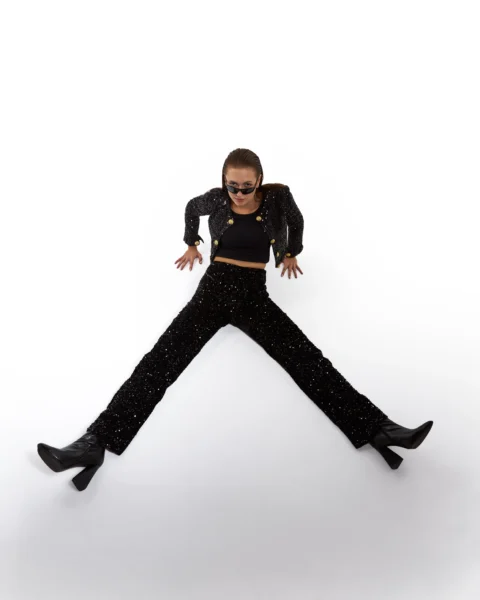 Midnight Sequin Power Trouser Set
